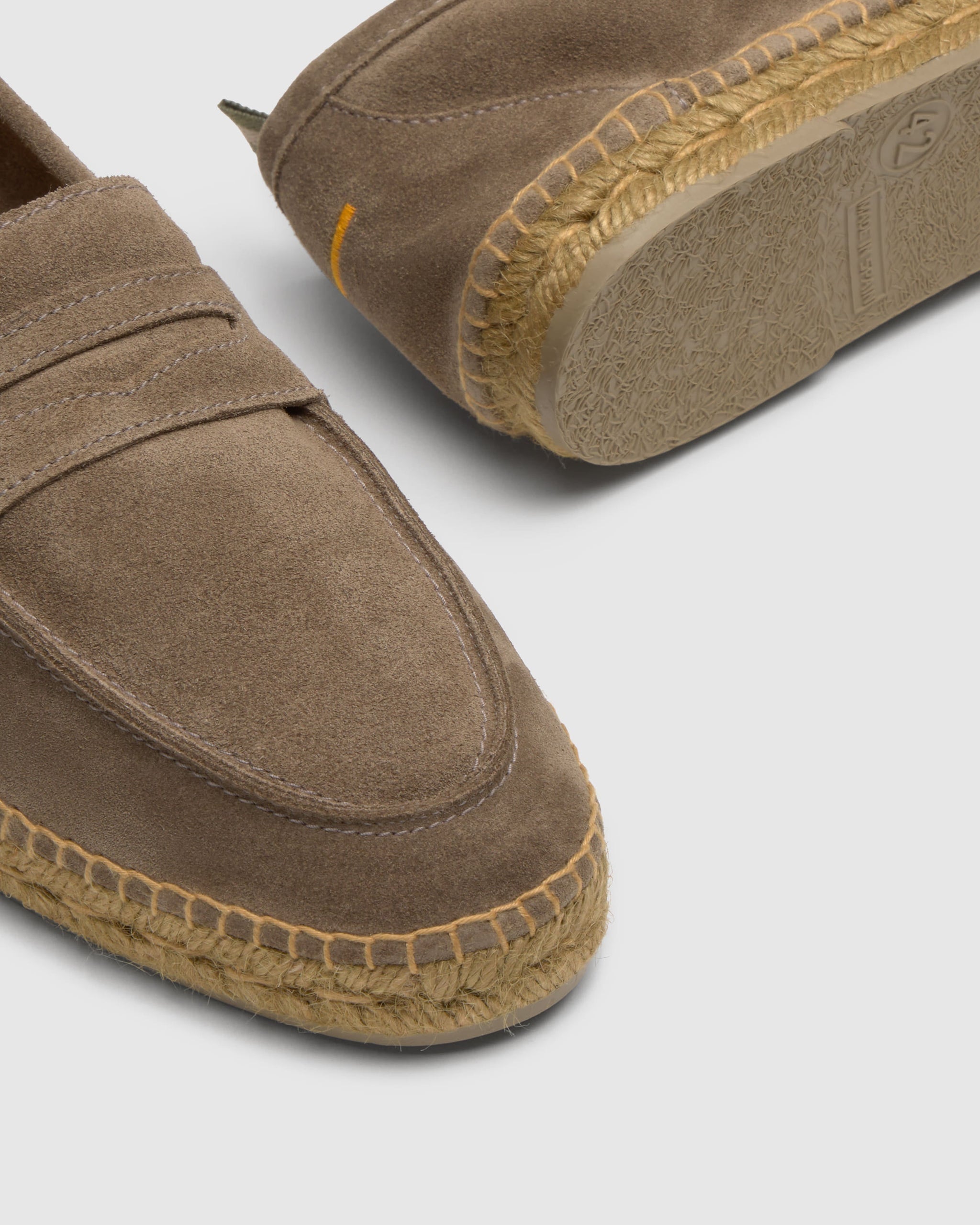 Men's Moccasin style espadrille with 2cm high Flat