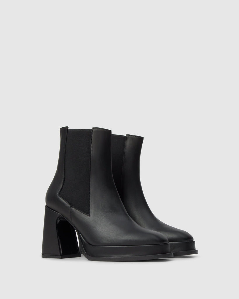 Botín de tacón Bimba en napa con cierre elástico