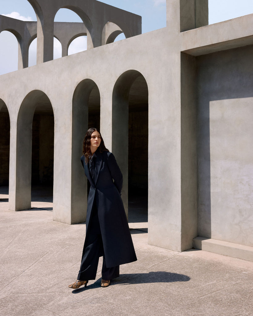 Botín de tacón Astrid en napa con efecto serpiente y cierre de cremallera