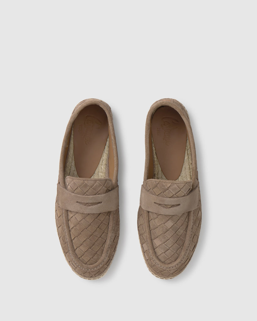Alpargata mocasín Nilo en serraje intrecciato