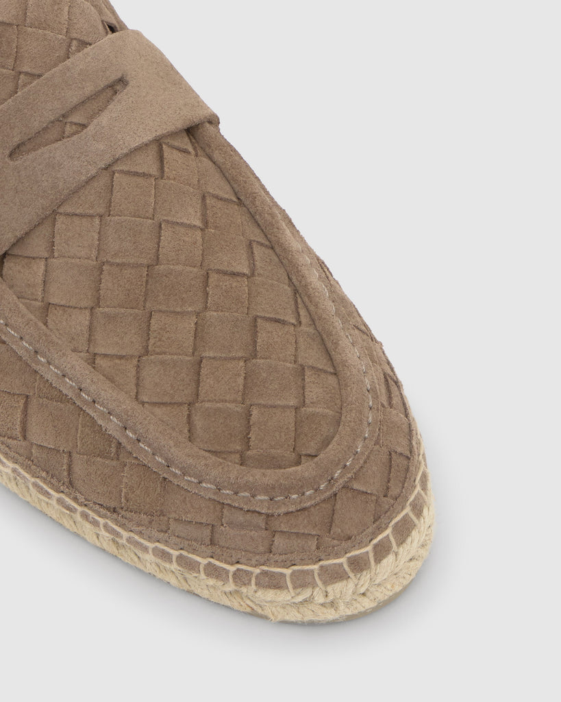 Alpargata mocasín Nilo en serraje intrecciato