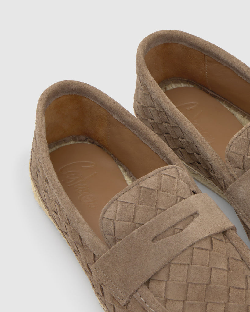 Alpargata mocasín Nilo en serraje intrecciato