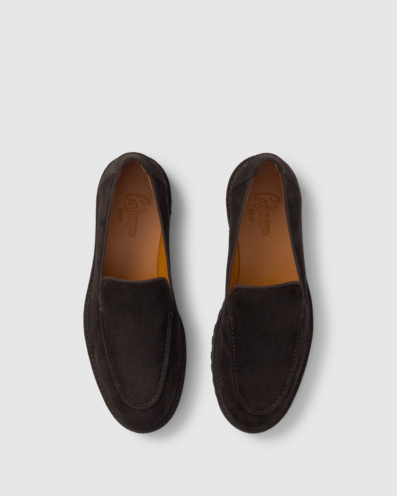 Slipper Lucas en serraje con suela de crepex